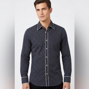 Paul Smith Black and White Patterned Shirt